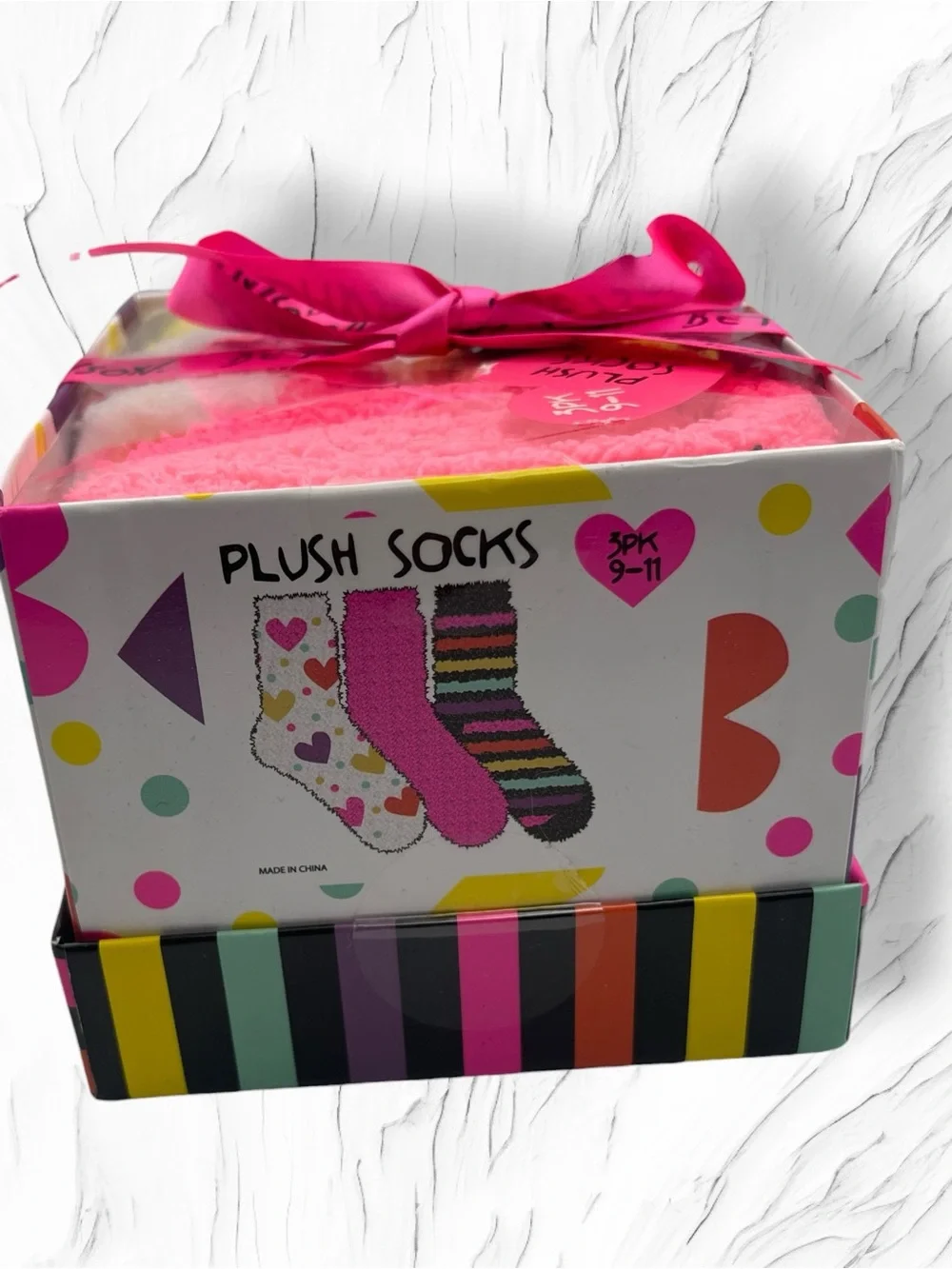 NWT Betsey Johnson 3 Pack Plush Cozy Socks Gift Box Set Multi